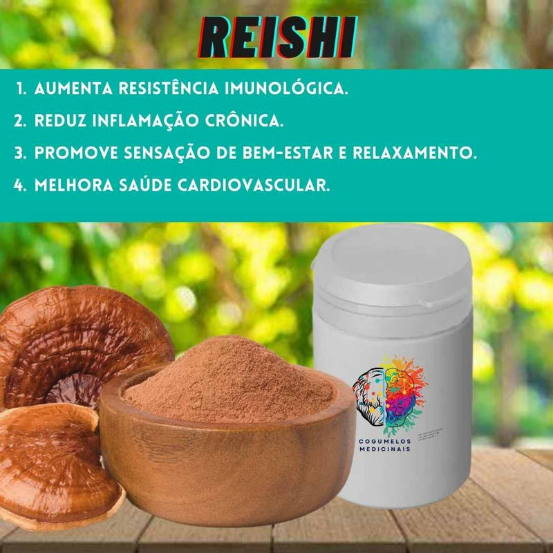 Extrato de Cogumelo Reishi (50 cápsulas de 400mg)